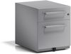 Rollcontainer Note™ mit Griff, 1 Universalschublade, 1 HR-Schublade, Farbe silber Bild 2