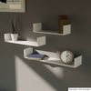 3er Set Wandregal Schweberegal Bücherablage Hängeregal Wandboard weiß Bild 3