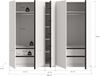 Kleiderschrank 5-türig (B/H/T: 230x183x53 cm) in weiß Bild 4