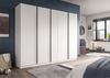 Kleiderschrank 5-türig (B/H/T: 230x183x53 cm) in weiß Bild 5