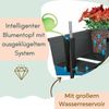 Blumenkasten Balkon Geländer Balkonkasten mit Halterung Blumenkasten Fensterbank Außen Rechteckiger Pflanzkasten mit Wasserspeicher Geländerkasten 60 Anthrazit Bild 5