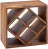 Weinregal Flaschenregal HADAN 40 cm für 8 Flaschen Massivholz Sheesham Bild 4