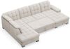 Selsey 'Jamaal' Wohnlandschaft mit Schlaffunktion und Stauraum rechtsseitig, Velours hydrophob, taupe Bild 4