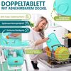KIDIZ® 3in1 Hochstuhl Kinderhochstuhl inkl. Spielbügel , Babyliege , Kombihochstuhl Babyhochsitz ,7 höhenverstellbar Verstellbare Rückenlehne , mitwachsend ab 0 Monate bis 6 Jahre Babystuhl Türkis Bild 3