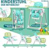 KIDIZ® 3in1 Hochstuhl Kinderhochstuhl inkl. Spielbügel , Babyliege , Kombihochstuhl Babyhochsitz ,7 höhenverstellbar Verstellbare Rückenlehne , mitwachsend ab 0 Monate bis 6 Jahre Babystuhl Türkis Bild 2
