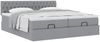 vidaXL Ottoman-Bett mit Matratzen Hellgrau 180x200 cm Stoff 3312015 Bild 5