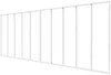 Vente-unique - TOLLESON Innenglaswand Metall Weiß - B 2,2 cm x H 105 cm x L 4,4 cm Bild 2