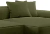 Vente-unique - ERYNEL Sofa SamtStoff Grün - B 156 cm x H 70 cm x L 305 cm Bild 5