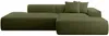 Vente-unique - ERYNEL Sofa SamtStoff Grün - B 156 cm x H 70 cm x L 305 cm Bild 3