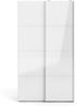 Dmora Kleiderschrank 2 Türen Severin, Schlafzimmermöbel, Schrank, Garderobe, 122x62 h220 cm, Glänzendes Weiß Bild 5