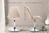 CLP Esszimmerstuhl Maverick Stoff drehbar und stufenlos verstellbar,creme chrom Bild 2