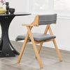 SoBuy FST98-HG Klappstuhl, Massivholz, Lackiert, Hellgrau, 47 x 77,6 x 48 cm Bild 5
