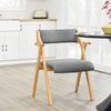 SoBuy FST98-HG Klappstuhl, Massivholz, Lackiert, Hellgrau, 47 x 77,6 x 48 cm Bild 4