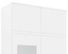 Garderoben-Set BERLIN – Kleiderschrank mit Polsterplatten, Schuhschrank und Schrankaufsatz 90 cm, für Flur und Eingangsbereich (Weiß, Trinity 14), 225 x 40 x 220 cm Bild 4