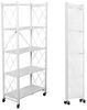 FOXSPORT Standregal mit Rollen, 1er-Packung, Komplett-Set, Traglast von 20 kg pro Ebene, mit 5 Ablagen, Schwerlastregal, Küchenregal, 72x37x163cm Bild 4