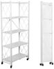 FOXSPORT Standregal mit Rollen, 1er-Packung, Komplett-Set, Traglast von 20 kg pro Ebene, mit 5 Ablagen, Schwerlastregal, Küchenregal, 72x37x163cm Bild 5
