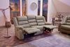 3-Sitzer-Relaxsofa Couch Liegefunktion Federkernpolster Stoff Vintage Graubraun Bild 2