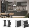 Küchenunterschrank R-Line Anthrazit Landhaus 60 cm mit Schubladen, AP Anthrazit Vicco Bild 2