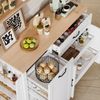 BlingBin Sideboard Küchenschrank mit Türen und Schublade, Buffetschrank, 115 × 40 × 87 cm (1er Set, 1 St, Gewichtskapazität: Deckplatte-50kg, Etagenbrett/Schublade-10kg), Aufbewahrungsschrank mit Ausziehbaren Regalen für Wohnzimmer Küche Bild 4