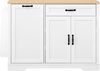 BlingBin Sideboard Küchenschrank mit Türen und Schublade, Buffetschrank, 115 × 40 × 87 cm (1er Set, 1 St, Gewichtskapazität: Deckplatte-50kg, Etagenbrett/Schublade-10kg), Aufbewahrungsschrank mit Ausziehbaren Regalen für Wohnzimmer Küche Bild 2
