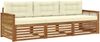 vidaXL Outdoor-Sofagarnitur mit Kissen 3 pcs Natur und Creme 3382968 Bild 2