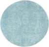 carpet city Shaggy Hochflor Teppich - Rund 160 cm - Türkis - Langflor Wohnzimmerteppich - Einfarbig Uni Modern - Flauschig-Weiche Teppiche Schlafzimmer Deko Bild 2