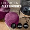 Lumaland Pouf Sitzsack-Hocker Pouf rund Cord 50l weinrot, supersofte Füllung EPS-Perlen Bild 3