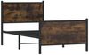 vidaXL Metallbett ohne Matratze Räuchereiche 90x190 cm 4007677 Bild 3