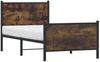 vidaXL Metallbett ohne Matratze Räuchereiche 90x190 cm 4007677 Bild 4