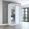 Schwebetürenschrank VIGO 2-türig Schrank 180 cm (mit Spiegel) Farbe: Weiß Bild 2