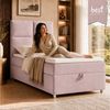 Best for Home Boxspringbett Trinity K-2 mit Bettkasten & Topper – Komfort & Stauraum (Einzelbett, Hotelbett, Polsterbett gepolstertes Kopfteil, Jugendbett, Kinderbett versch. Größen, 1-St, 70x200 80x200 90x200 100x200 cm), Einzel-Boxspringbett mit inte... Bild 2