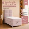 Best for Home Boxspringbett Trinity K-2 mit Bettkasten & Topper – Komfort & Stauraum (Einzelbett, Hotelbett, Polsterbett gepolstertes Kopfteil, Jugendbett, Kinderbett versch. Größen, 1-St, 70x200 80x200 90x200 100x200 cm), Einzel-Boxspringbett mit inte... Bild 3