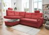 Ecksofa >Elli< in 3600 Mango rot, Mikrofaser - 264x92x180cm (BxHxT) Bild 3