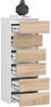 Raumhirsch Furniture Kommode mit 6 Schubladen 40 cm breit Holz Schrank, (viele Farbvarianten - Maße: 109 x 40 x 35 cm) - Hochwertig & stabil Bild 2