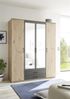 Kleiderschrank >Cilli< in Anthrazit - 159,3x196,3x53,5cm (BxHxT) Bild 2