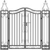 vidaXL Gartentor Schwarz 121x8x100 cm Schmiedeeisen 363431 Bild 3