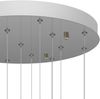 ZMH Pendelleuchte esstisch Pendellampe Modern - Treppenhaus Höheverstellbar Hängeleuchte Kronleuchter 15-Flammig aus Glas Küchen Flurlampe für Wohzimmer (Bernstein, 15-flammig) Bild 4
