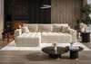 Ecksofa Schlafsofa CAMILA Stoff Monolith Creme Ottomane Links Bild 5