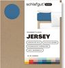 Schlafgut 'Easy' Spannbettlaken, Jersey, 100% Baumwolle, rundum Gummizug, für Matratzen bis 22 cm Höhe, Blue Mid, L 140x200 cm - 160x200 cm Bild 5