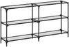 vidaXL Konsolentisch mit Glasplatte Transparent 158,5x30x81 cm Stahl 846032 Bild 2