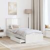 vidaXL Aufbewahrungsbett mit Kopfteil Weiß 75 x 190 cm Holzwerkstoff 3410847 Bild 3