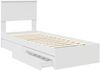 vidaXL Aufbewahrungsbett mit Kopfteil Weiß 75 x 190 cm Holzwerkstoff 3410847 Bild 5