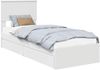 vidaXL Aufbewahrungsbett mit Kopfteil Weiß 75 x 190 cm Holzwerkstoff 3410847 Bild 2