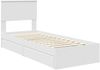 vidaXL Aufbewahrungsbett mit Kopfteil Weiß 75 x 190 cm Holzwerkstoff 3410847 Bild 4