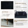 LVHOM Klappsofa mit Schlaffunktion, Schlafsofa Samtbezug mit goldenen Metallbeine, Klappbett Bettsofa Bettcouch, Chaiselounge, Schwarz Bild 4