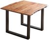Esstisch Baumkante massiv Akazie nougatfarben 80 x 80 cm schwarz LAURINA 71265634 Bild 2