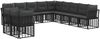 vidaXL Outdoor-Sofagarnitur Schwarz Polyester 3437507 Bild 2