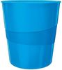 Leitz Papierkorb Wow 15l Polystyren blau metallic Bild 4