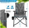 Nordmut Campingstuhl verstellbare Rückenlehne 4-fach, gepolstert, kompakt, Sitzen & Liegen (Spar-Set, 1 St), hohe Lehne, klappbar, 140kg belastbar, ergonomische Sitzform, Armlehne Bild 2