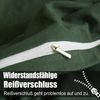 Bettwäsche-Set Microfaser grün 200x200 cm Kissenbezug 80x80 cm 2er Set Bild 3